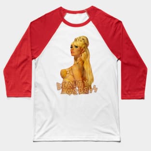 80s Greek Godess Vintage Beauty Girl Baseball T-Shirt